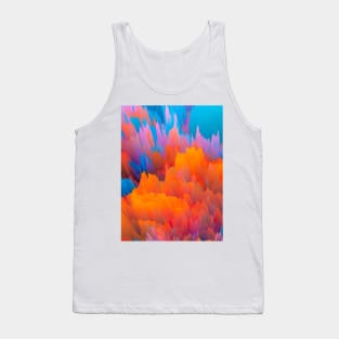 Abstract Orange Tank Top